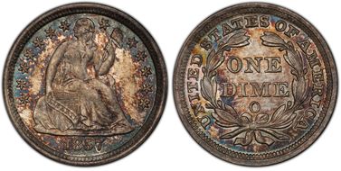 1857-O 10C MS64