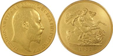 1902 £5 S-3966 Matte PR63