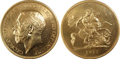 1911 £5 S-3994 WR-414 PR62