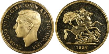 1937 £5 S-4074 PR62CAM