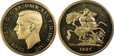 1937 £5 S-4074 PR64DCAM