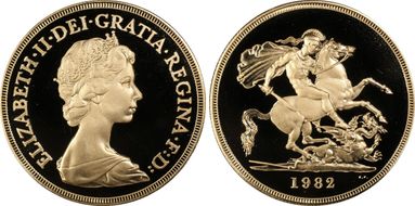 1982 £5 S-SE1 St. George PR69DCAM