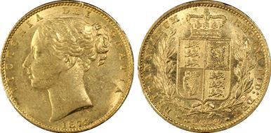 1879-S Sov S-3855 Shield AU58