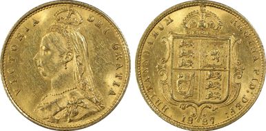 1887 1/2 Sov S-3869 Normal JEB MS62