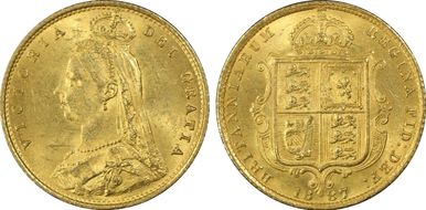 1887 1/2 Sov S-3869 Normal JEB MS63