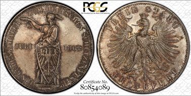 1862 Thaler Shooting MS66