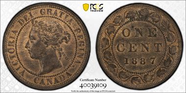 1887 1C Far 7 MS63RB