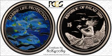 2004 $1 KM-70 Blue Fish PR70DCAM