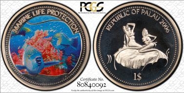 2006 $1 KM-126 Parrot Fish PR69DCAM