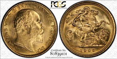 1906-S 1/2 Sov S-3977B MS64