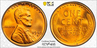 1949-D 1C MS66RD