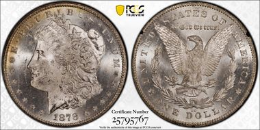 1878-CC $1 VAM 11, Lines in Wing GSA Hoard MS65