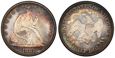 1884 50C MS66+