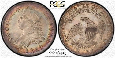 1812 50C O-108a AU58