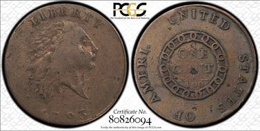 1793 1C Chain, AMERI., S-1 VF20BN