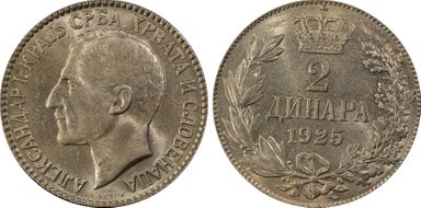 1925 2 Din KM-6 Brussels MS64