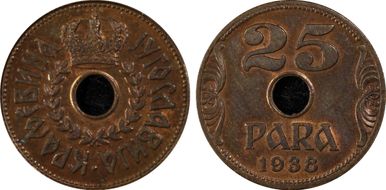 1938 25 Para MS63BN