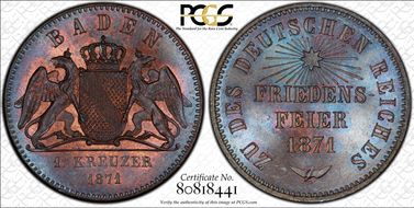 1871 Kreuzer KM-252 Victory MS66BN