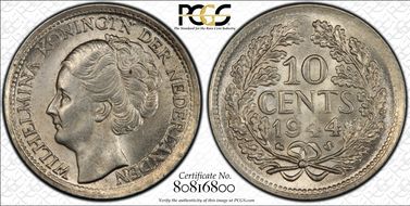 1944-S 10C Acorn privy mark KM-163  Ag MS64