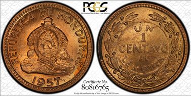 1957 1C MS65RD