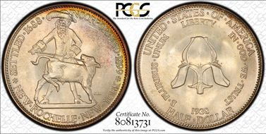 1938 50C New Rochelle MS66+