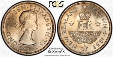 1953 Crown QEII Coronation MS64