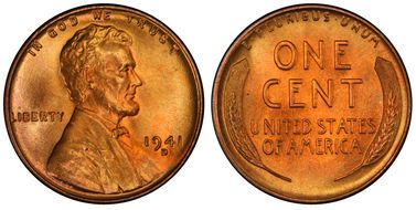1941-D 1C MS67+ RD