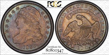1833 10C JR-5, Last 3 High MS66