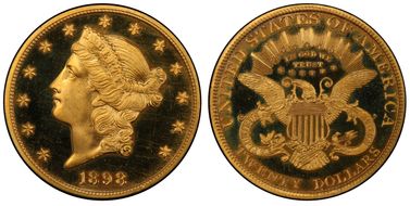 1898 $20 PR65+ DCAM