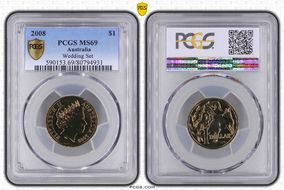 2008 $1 MS69