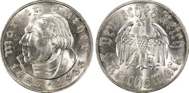 1933-A 2 Mk Luther J-352 MS63