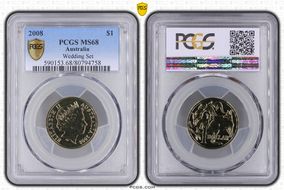 2008 $1 MS68