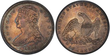 1836 50C Reeded Edge MS64