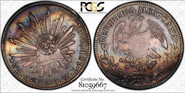 (1834-37) 8 R C/M on Mex 8R KM-377.10 VF35