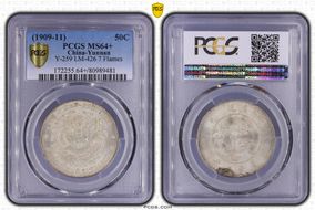 (1909-11) 50C LM-426A K-176 7 Flames MS64+