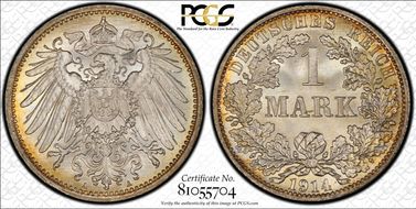 1914-A Mark J-17 Ag MS67+