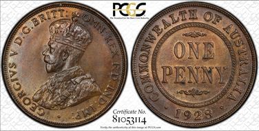 1928 (m) 1D MS63BN