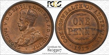 1915-H 1D MS64RB