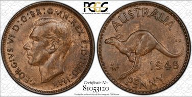 1948 Y. (p) 1D MS63RB