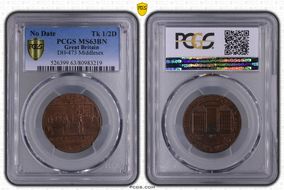 (c.1790) Tk 1/2D DH-473 Middlesex, Salter's MS63BN