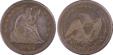 1847-O 25C AU50