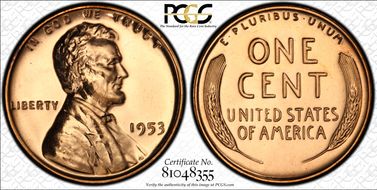 1953 1C Re-Engraved Design FS-401 PR67RD