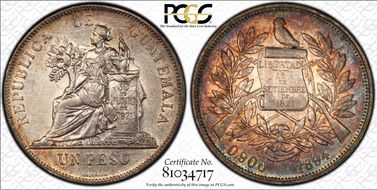 1894 Peso KM-210 AU50