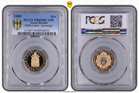 1989 Sov 500th Anniv. Sov S-SC3  Au PR69DCAM