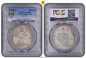 1928-A Piastre Lec-304 AU55