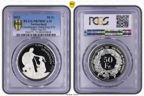 2012  50 Fr Graubünden Haberling-87b TIRO Ag RE PR70DCAM