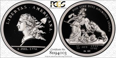 (1776) Medal Libertas Americana Ag 2015 Restrike - 1 oz. PR69DCAM