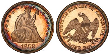 1858 25C PR64+ CAM