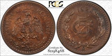 1921-Mo 5C MS63BN
