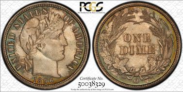 1896-O 10C MS66+